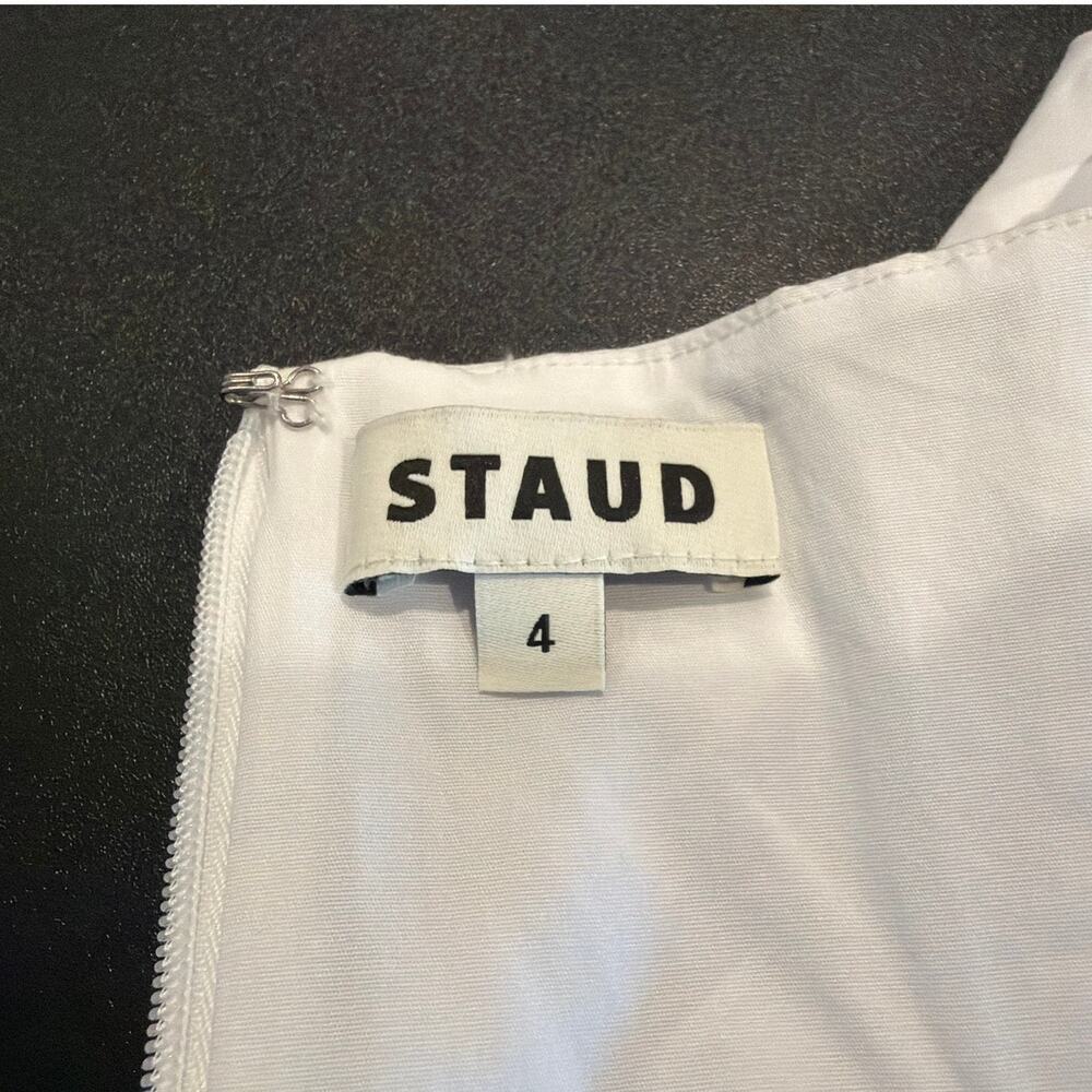 NWOT Staud White Cotton Blend Maxi Dress, Women’s Size 4 - Picture 6 of 8